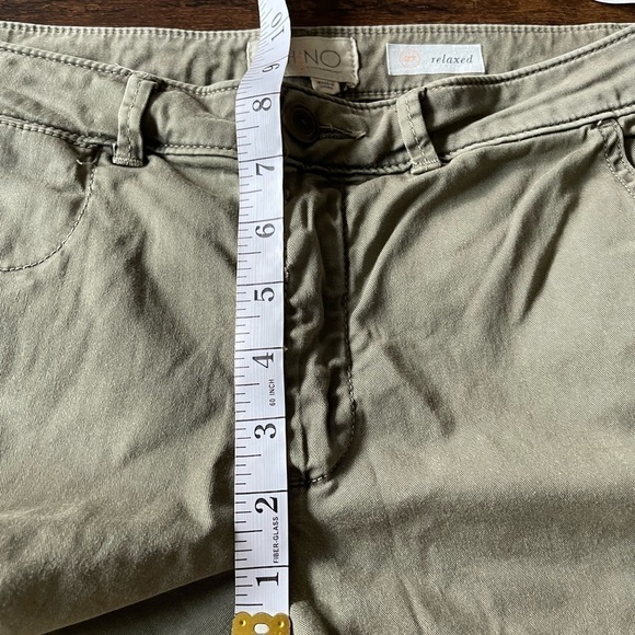 Chino by Anthropologie Women's Pants Ribbon Side Stripe Size 27 Relaxed Green - Picture 9 of 10